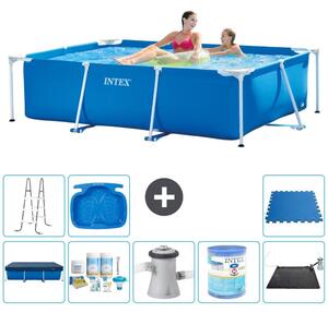 Piscina fuori terra rettangolare - 220x150x60 cm - 9 pezzi - Modello S30035