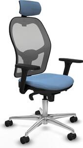 Sedia da ufficio con poggiatesta Piqueras y Crespo 3D086N2 Blu cielo
