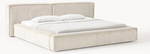 Letto imbottito in velluto a coste Lennon