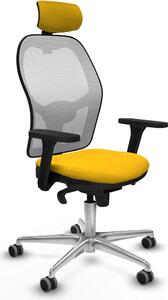 Sedia da ufficio con poggiatesta Piqueras y Crespo 3D086G2 Giallo