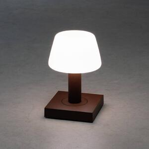 Konstsmide Lampada LED da tavolo Monaco esterni accu, ruggine