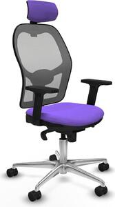 Sedia da ufficio con poggiatesta Piqueras y Crespo 2D086N2 Viola