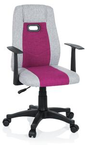 Sedia da scrivania per bambini KIDDY EXTRA, grigio/rosa, regolabile in altezza