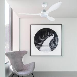 FARO BARCELONA Ventilatore LED soffitto Polaris L, 3 pale, bianco