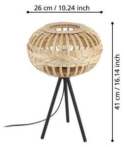 EGLO Amsfield 1 lampada tavolo di legno, treppiede