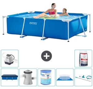 Piscina fuori terra rettangolare - 220x150x60 cm - 8 pezzi - Modello S40029