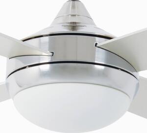 FARO BARCELONA Ventilatore da soffitto Icaria L con luce alluminio/grigio/palma