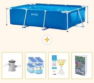 Piscina fuori terra rettangolare - 220x150x60 cm - 5 pezzi - Modello SCB123