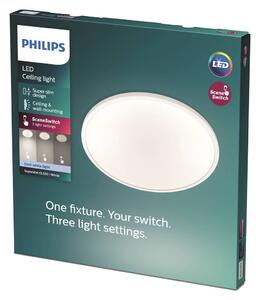 Philips SuperSlim LED IP44 2.700K Ø 24,5 cm bianco