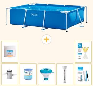 Piscina fuori terra rettangolare - 220x150x60 cm - 8 pezzi - Modello S22343
