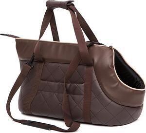 Borsa da trasporto per cani -20x42x22 cm- morbida imbottita, lavabile, con maniglia di trasporto