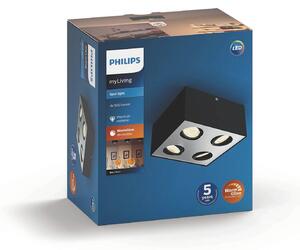 Philips myLiving spot LED Box 4 luci nero
