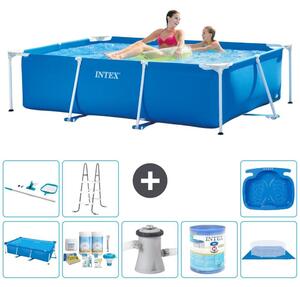 Piscina fuori terra rettangolare - 220x150x60 cm - 9 pezzi - Modello S40057