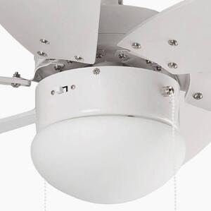 FARO BARCELONA Ventilatore a soffitto Palao con lampada, bianco