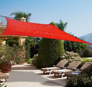 Outsunny Tenda Tendone Parasole Rettangolare 3x4m Rosso
