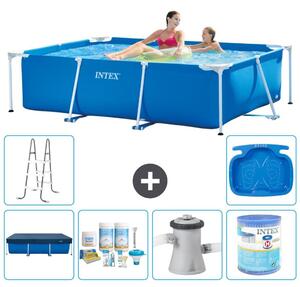 Piscina fuori terra rettangolare - 220x150x60 cm - 7 pezzi - Modello S40018