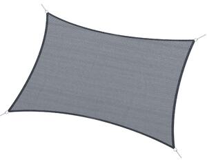 Outsunny Tenda a Vela Parasole Rettangolare per Terrazzo Giardino, Grigio