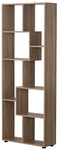 HOMCOM Libreria in Legno Design Moderno, 8 Ripiani (10kg/per Mensola), Anti-Ribaltamento, per Salotto/Camera 70x24x178cm
