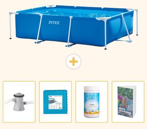 Piscina fuori terra rettangolare - 220x150x60 cm - 5 pezzi - Modello SCB130