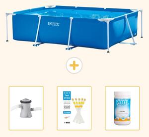 Piscina fuori terra rettangolare - 220x150x60 cm - 4 pezzi - SCB73