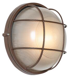 Lampada da parete per esterni industriale marrone ruggine IP44 - Hanneke