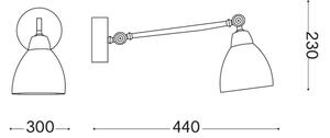 Ideal Lux - Lampada da parete NEWTON 1xE27/42W/230V nera