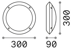 Ideal Lux - Applique da esterno POLAR 1xE27/23W/230V IP66 nero