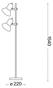 Ideal Lux - Lampada da terra POLLY 2xE27/60W/230V nera
