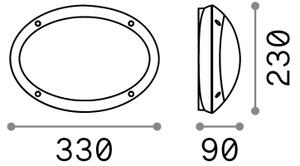 Ideal Lux - Lampada da lavoro 1xE27/23W/230V IP66 nero
