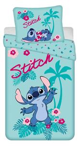 Set copripiumino e federa da bambini blu in cotone per letto singolo 140x200 cm Lilo a Stitch "Hawaii" – Jerry Fabrics