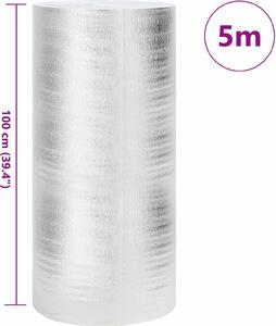 VidaXL Riflettore per radiatori argento 5 x 1 m polietilene