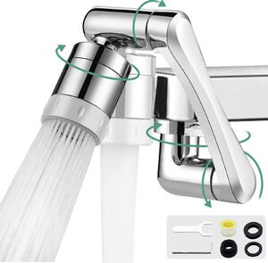 Prolunga per rubinetto con aeratore, dispositivo per il risparmio idrico da applicare al rubinetto, con due modalità di spruzzo, prolunga multifunzionale girevole a 1440°, aeratori per rubinetti da cucina e bagno