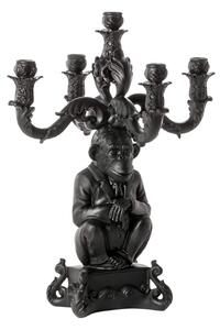CANDELABRO 5 BRACCIA BURLESQUE THE WISE H. CM. 48 14870 SELETTI BLACK