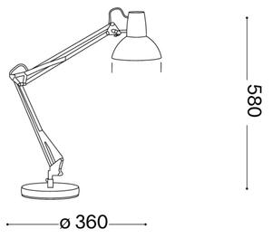 Ideal Lux - Lampada da tavolo WALLY 1xE27/42W/230V nero/rame