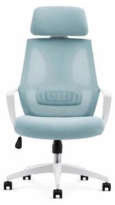 Sedia da ufficio ergonomica con poggiatesta regolabile, color pastello