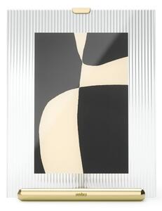 Cornice dorata in vetro verticale con sostegno 16x20 cm Flute – Umbra