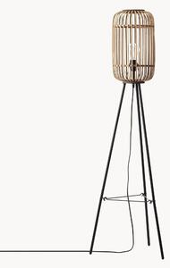 Lampada da terra treppiede piccola in rattan Woodrow