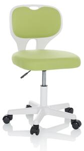 Sedia da scrivania per bambini KIDDY TOP W, rivestita in tessuto verde, con altezza regolabile