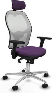 Sedia da ufficio con poggiatesta Piqueras y Crespo 3D086N2 Viola