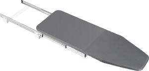 Asse da stiro da incasso per armadio - Estraibile e ruotabile a 180° - Montaggio su armadio - Dimensioni 80×29,5 cm, da ripiegata 42,5×14,5 cm - Portata 45 kg - Grigio