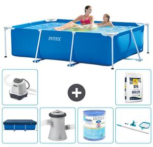 Piscina fuori terra rettangolare - 220x150x60 cm - 7 pezzi - Modello S30027
