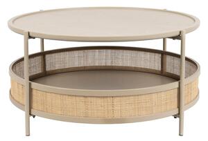 Tavolino da salotto rotondo beige/di colore naturale ø 80 cm Makoto – White Label