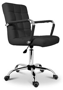 Sedia da ufficio con ruote e rivestimento in ecopelle, dimensioni 51 x 49 x 104 cm