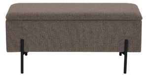 Panchina marrone con rivestimento in bouclé Watford – House Nordic
