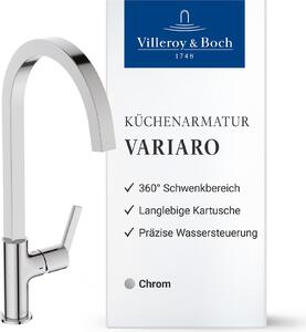 Miscelatore da cucina Villeroy & Boch Variaro, ad alta pressione, a risparmio idrico – Cromo