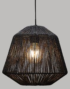 Atmosphera - Lampadario a sospensione con filo JILY 1xE27/40W/230V iuta nero