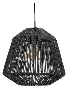 Atmosphera - Lampadario a sospensione con filo JILY 1xE27/40W/230V iuta nero