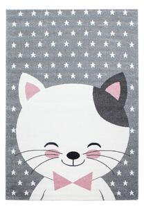 Tappeto per bambini rosa-grigio 80x150 cm Kids - Ayyildiz Carpets