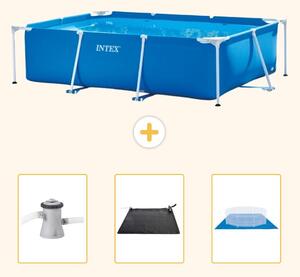 Piscina fuori terra rettangolare - 220x150x60 cm - 4 pezzi - SCB79