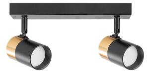 Zuma Line 2204BD-2-BK - Faretto FORI 2xGU10/50W/230V nero/oro